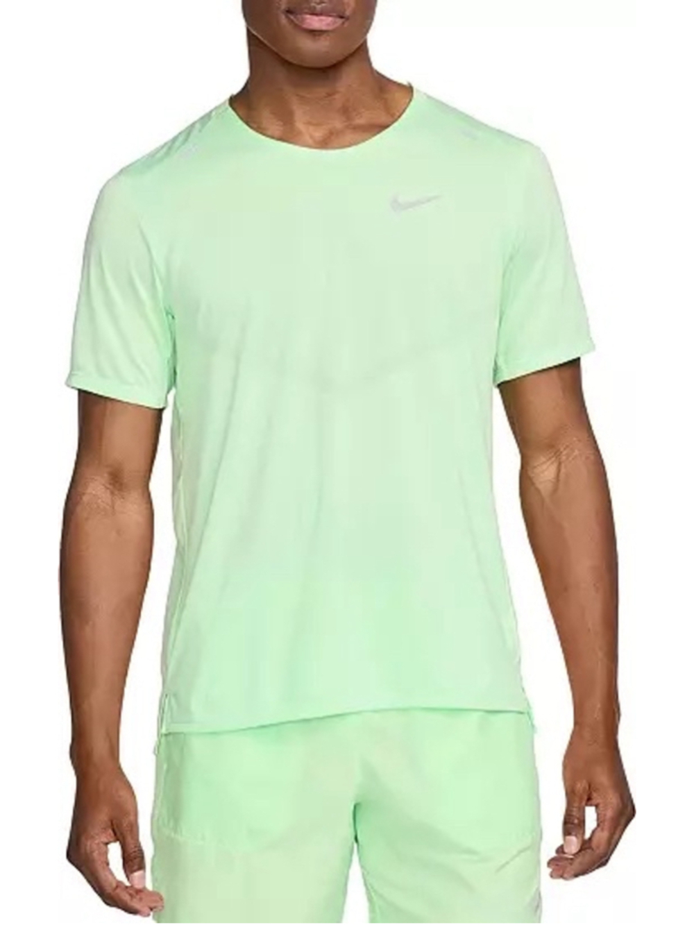 Men's Nike Running rise 365Shirt, Size S, Light Green g51